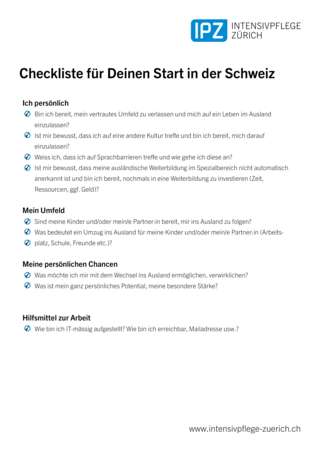 Checkliste für Personen mit ausländischem Diplom