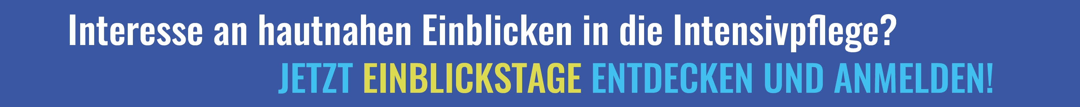 Banner Einblickstage Intensivpflege - Kampagne NDS AIN